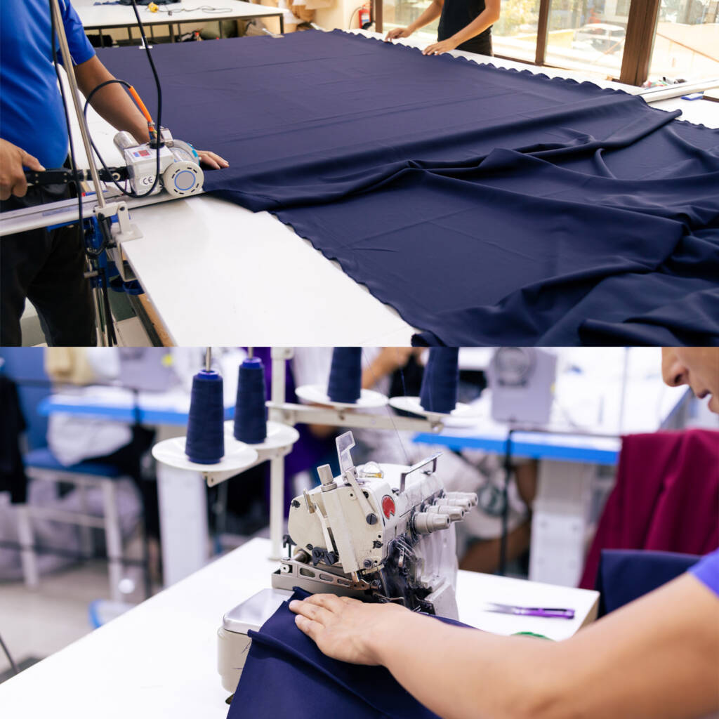 Precision cut and sew manufacturing for Boxing, MMA, BJJ and custom fightwear by EvoXgear